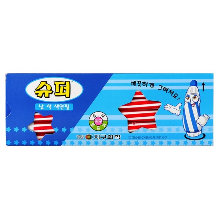지구화학 슈퍼 색연필 낱색 빨강 12p
