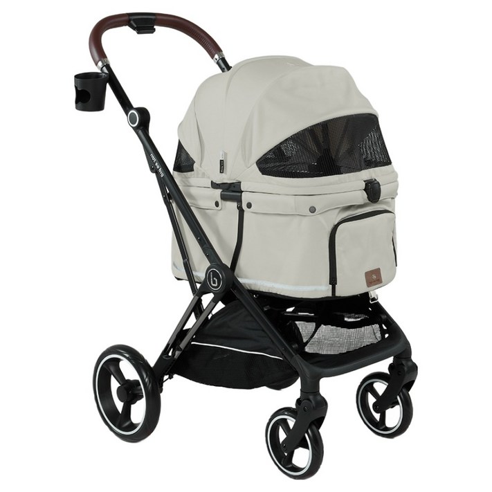 낫쏘빅 네로맥스3 반려동물 일체형 오토폴딩 유모차, 모닝듀오트밀, 1개