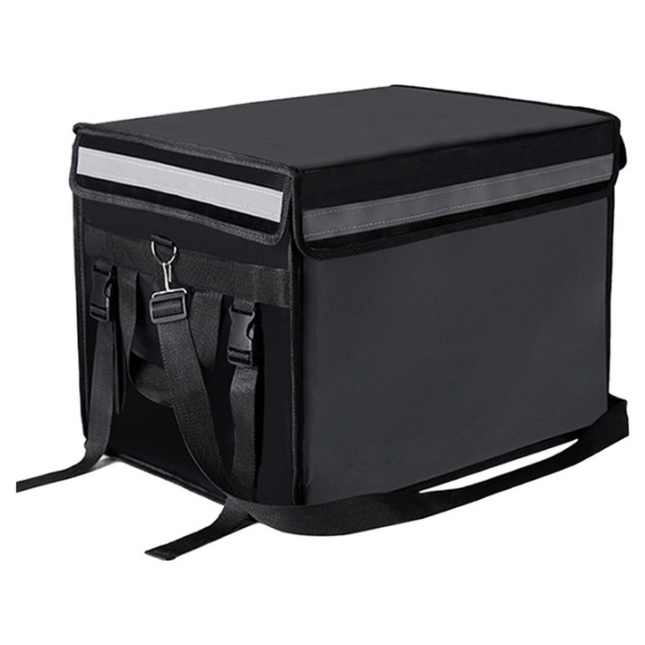 트레벨로 자석형 자전거 킥보드 보온보냉 배달가방 대 62L, 블랙, 1개