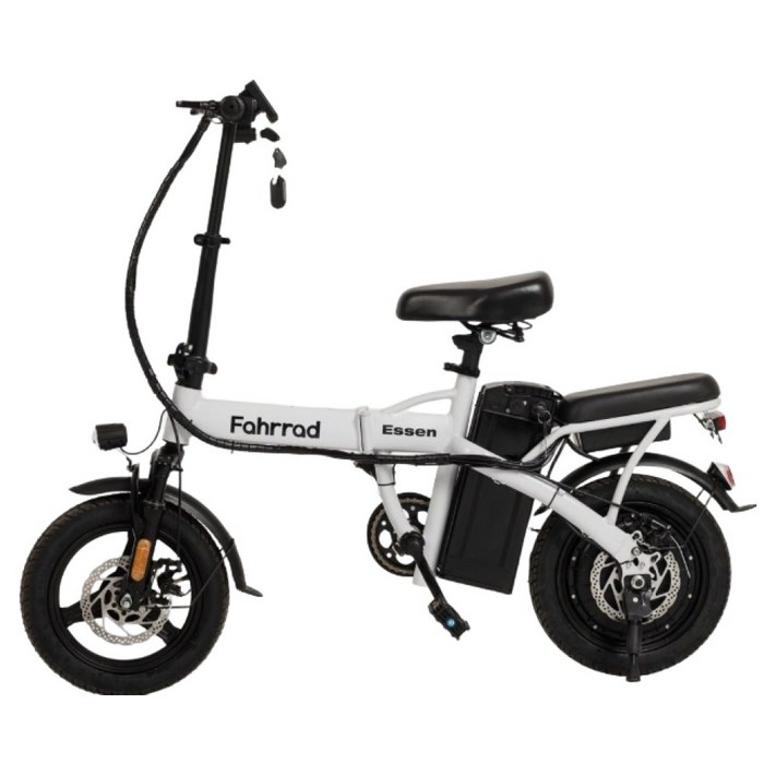 파라드 에쎈 36V 350W 10Ah 접이식 전기자전거, 화이트, 스틸