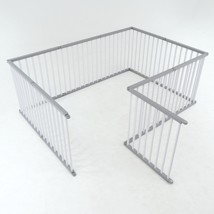 독톡 강아지 울타리 펜스 ABS 50cm, 상하단그레이 파이프화이트, 10개