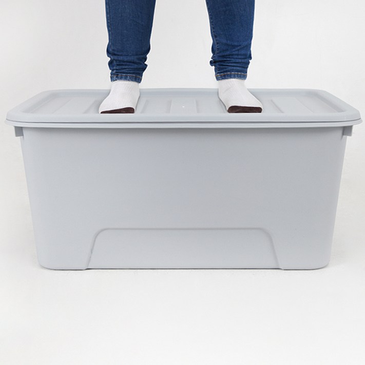 가쯔 마카롱 리빙박스, 라이트그레이, 72L, 4개