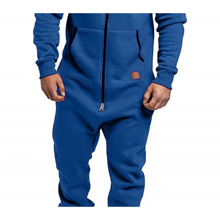 해피유통남성 점프수트 운동 세트 편안한 지퍼 캐주얼복 XG19