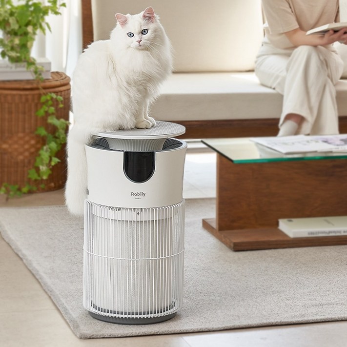 라빌리 펫 전용 공기청정기 반려동물 냄새 털 제거 HEPA 3단계 필터 UVC 살균 음이온