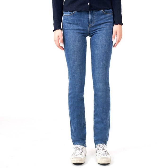 게스 여성 청바지 슬림 스트레이트 다크블루 YL1D1060