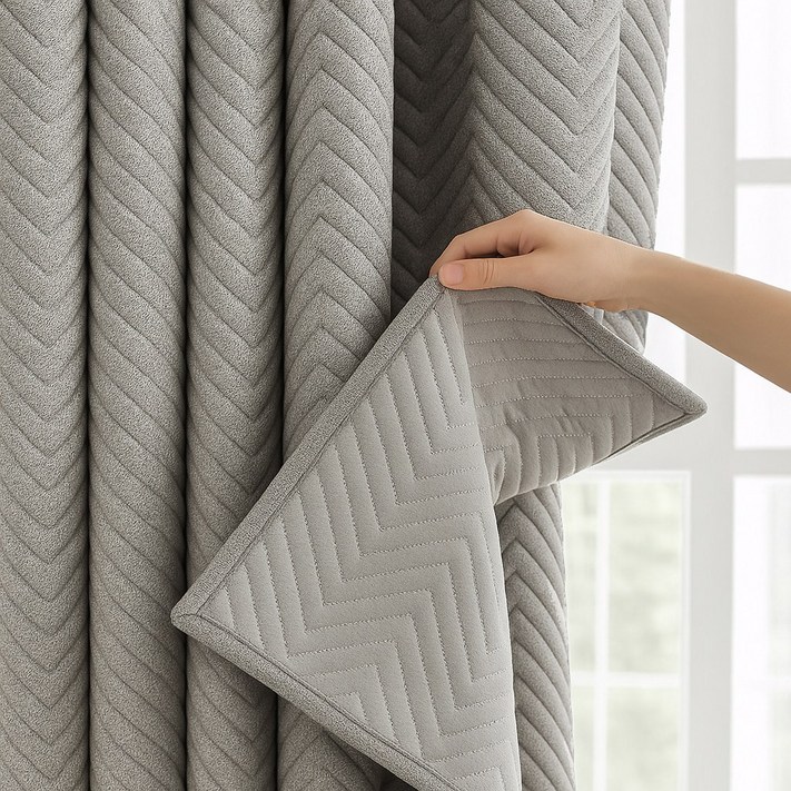 4중방한 방풍 누빔 바람막이 커튼 창문형 햇빛차단 방음 커튼1장