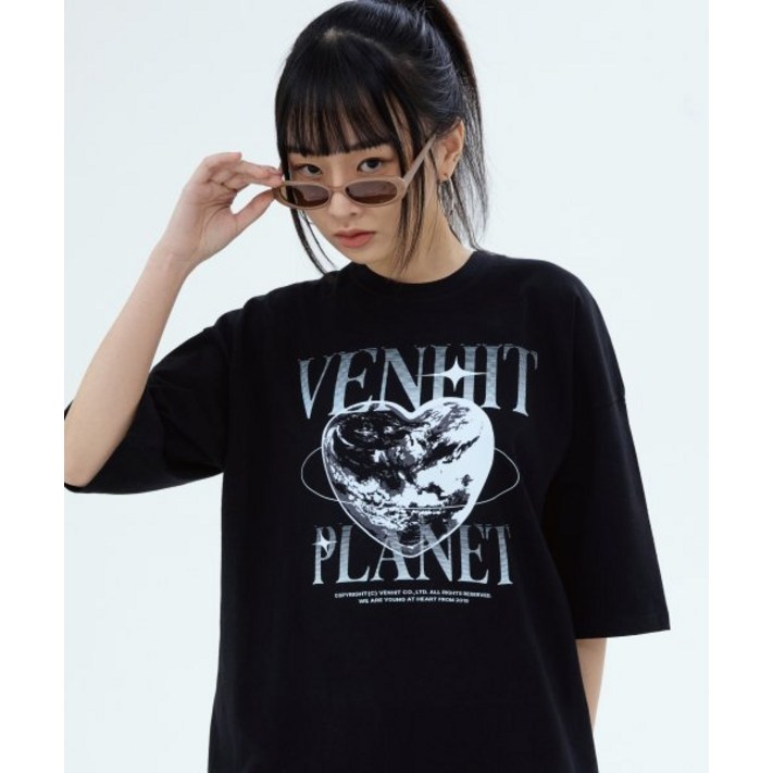 벤힛 BLACK PLANET 오버핏 반팔티