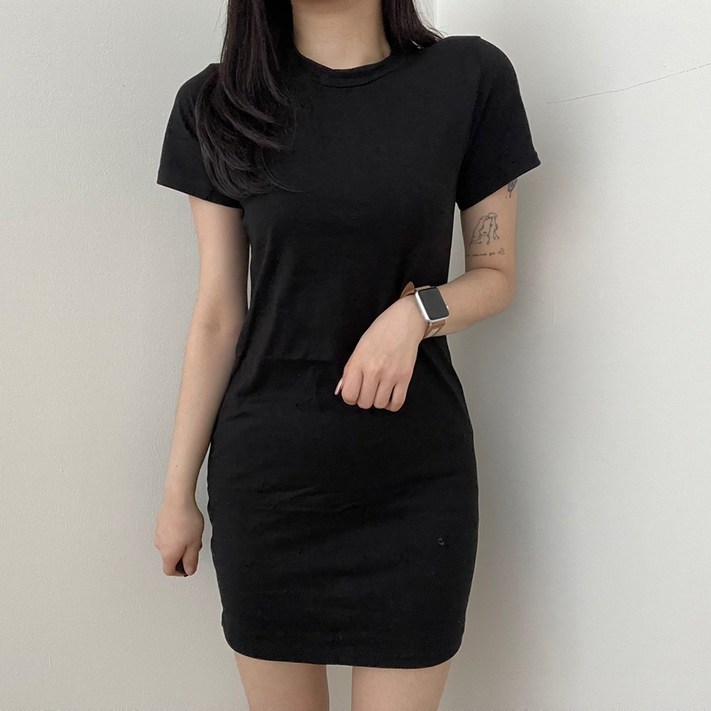 VANANA2 국내제작 여성 파스텔 슬림 라운드넥 베이직 반팔 미니 원피스 9color VANANA2 국내제작 여성 파스텔 슬림 라운드넥 베이직 반팔 미니 원피스 9color