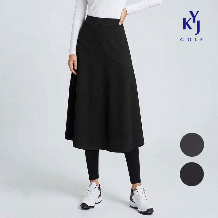 김영주골프 봄가을 사이드트임 롱 치마레깅스 데일리 여성 스커트 팬츠 DQSLSK11