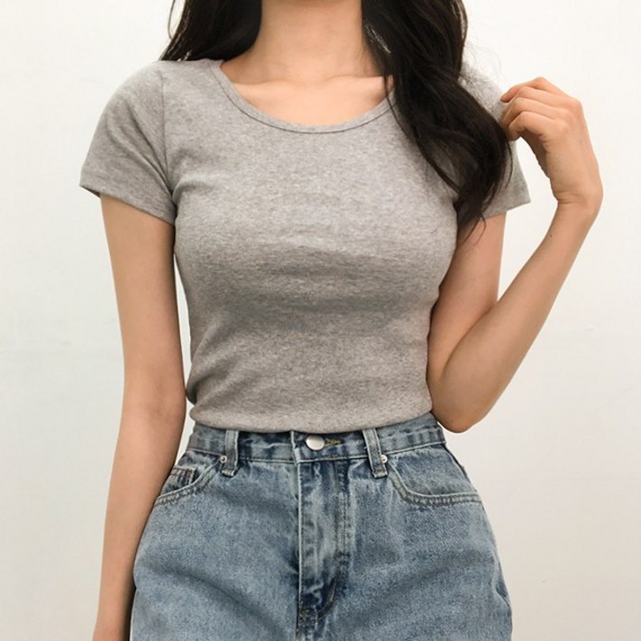 무려13컬러필수 니드 베이직 스탠다드 기본 이너 무지 반팔 티셔츠