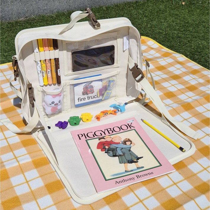 베비몽 드라이빙백 카시트 트레이 차량용 테이블, 아이보리, 1개