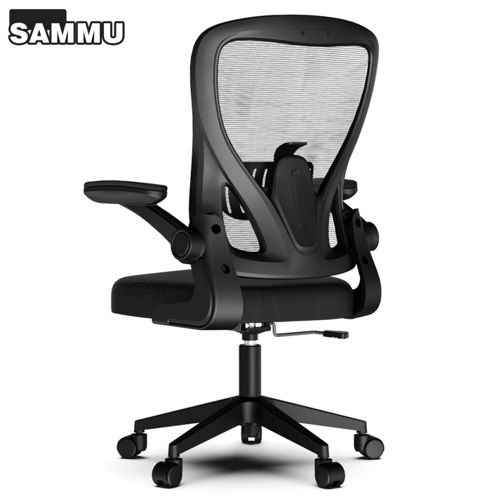SAMMU 컴퓨터 의자 사무용 의자 학습용 의자 게이밍 의자 인체 공학적 디자인 조절 가능한 팔걸이 및 요추 지지대, 검은색
