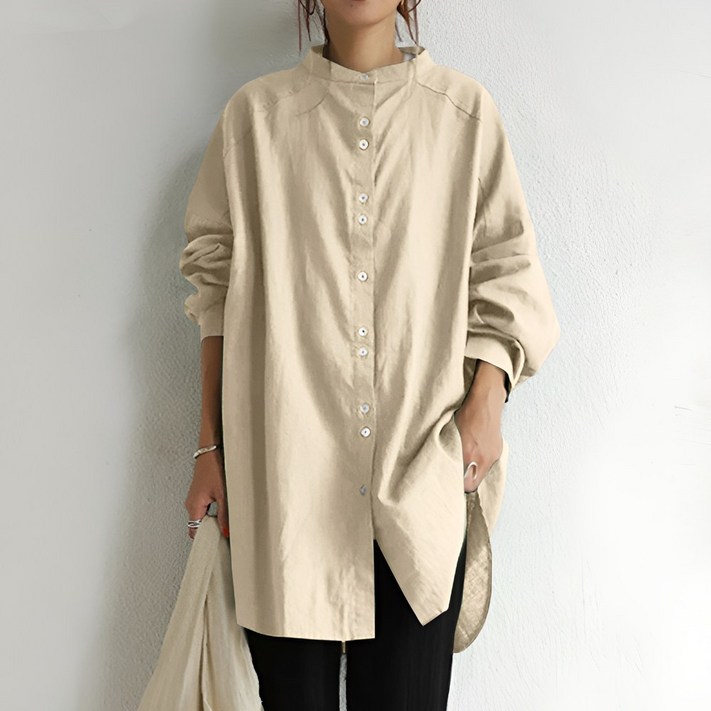 베르슈어 여성 루즈핏 롱 셔츠 긴팔 남방
