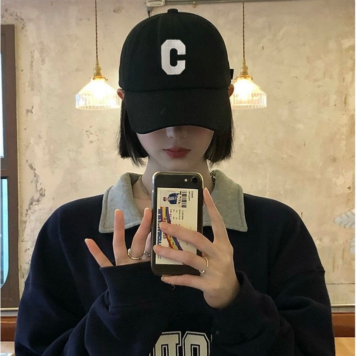 네오코코 C로고 남녀공용 야구모자 볼캡 블랙