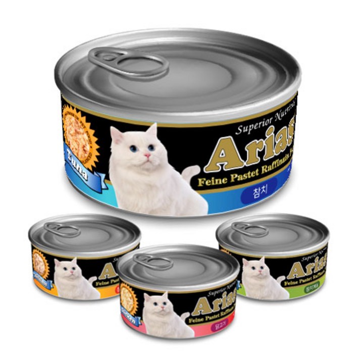 아리아스 프리미엄 고양이 원형캔 닭,참치,게살,연어 95g 24개1박스, 참치, 95g, 24개 아리아스 프리미엄 고양이 원형캔 닭,참치,게살,연어 95g 24개1박스, 참치, 95g, 24개