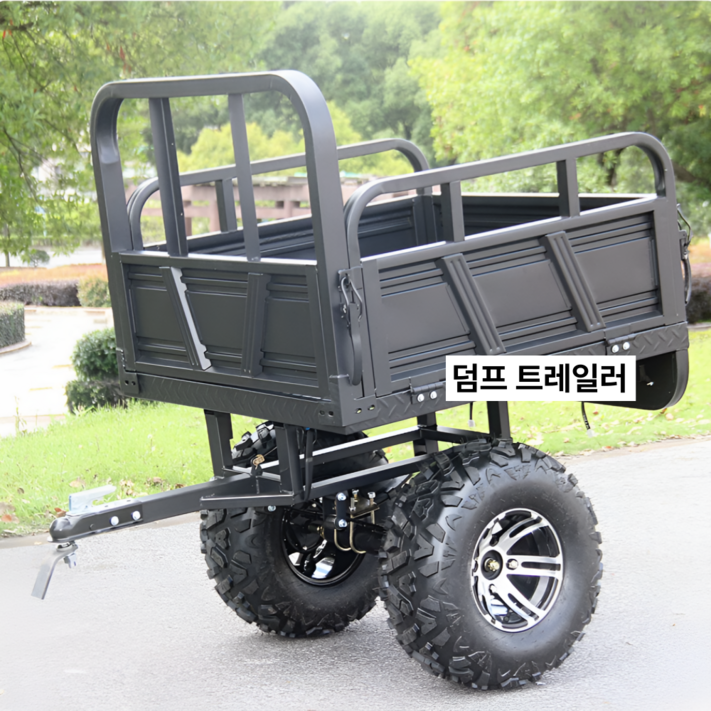 농업용 사륜 오토바이 4륜 atv 산악 사발이 농사 운반차 추레라 트레일러