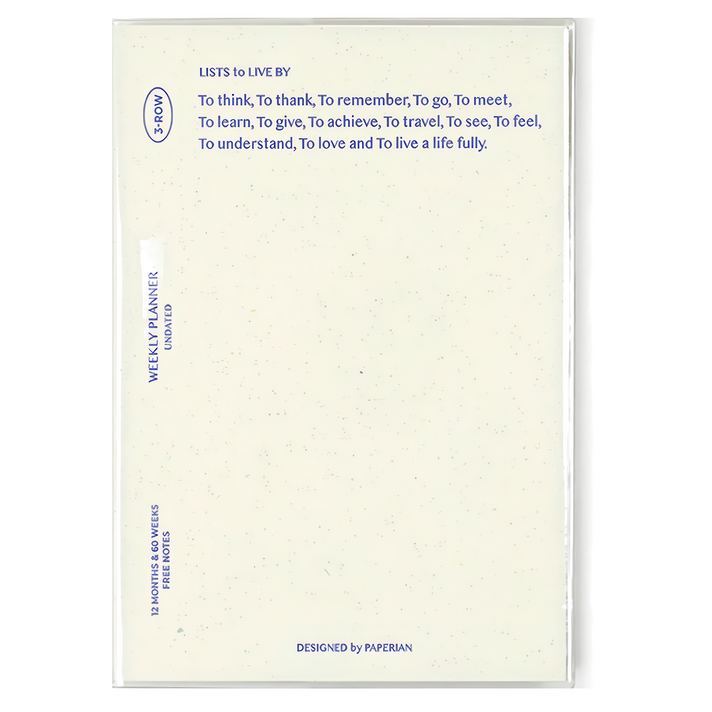페이퍼리안 리스트 투 리브바이 위클리 플래너 만년다이어리