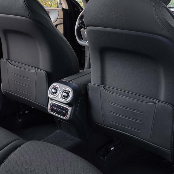 카에버 쉴드 수납 킥커버 후면 시트커버 운전석  조수석 세트, 블랙, 1세트