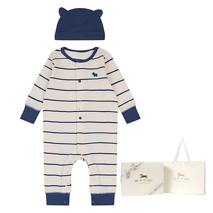 에뜨와 미노ST 슬림 우주복  모자 선물포장 세트  쇼핑백