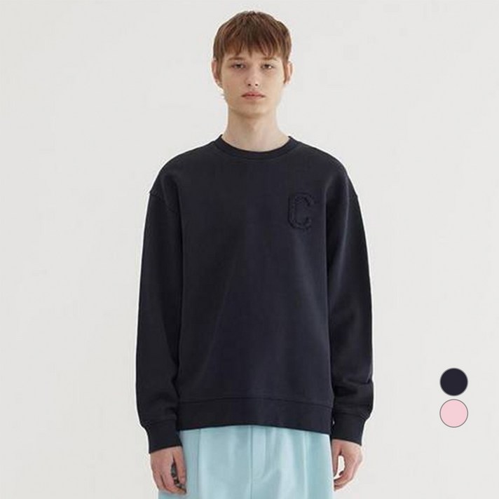 커버낫 남녀공용 C 로고 다잉 맨투맨