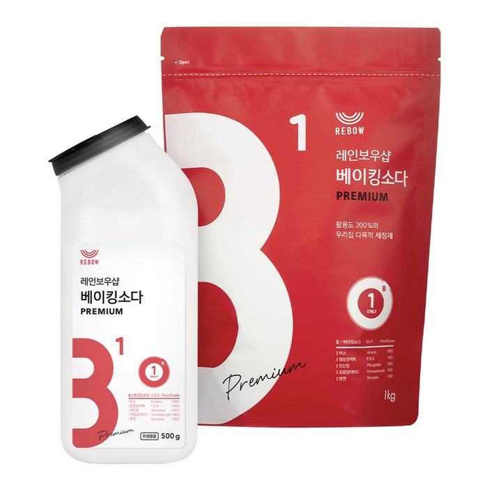 레인보우샵 베이킹소다 프리미엄 톡톡이 500g  리필 1kg