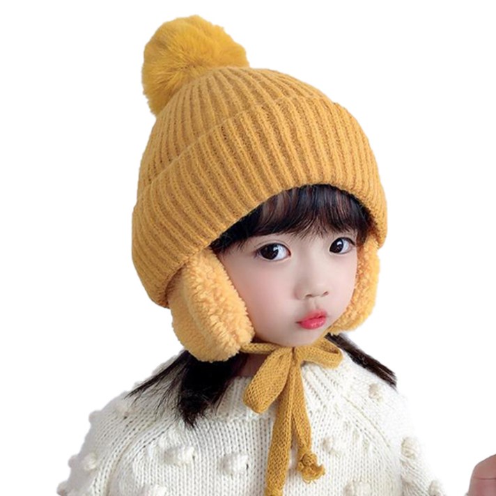 키즈트리 아동용 방한 귀달이 니트 비니 모자 DM125