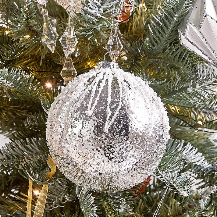 모던하우스 Objet Ornament 스노우 실버볼, 혼합색상, 12cm, 1개 모던하우스 Objet Ornament 스노우 실버볼, 혼합색상, 12cm, 1개