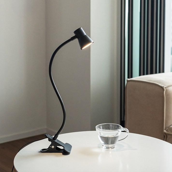 IRENE 10단 밝기 미니캡 집게 LED 스탠드 IR2200ML