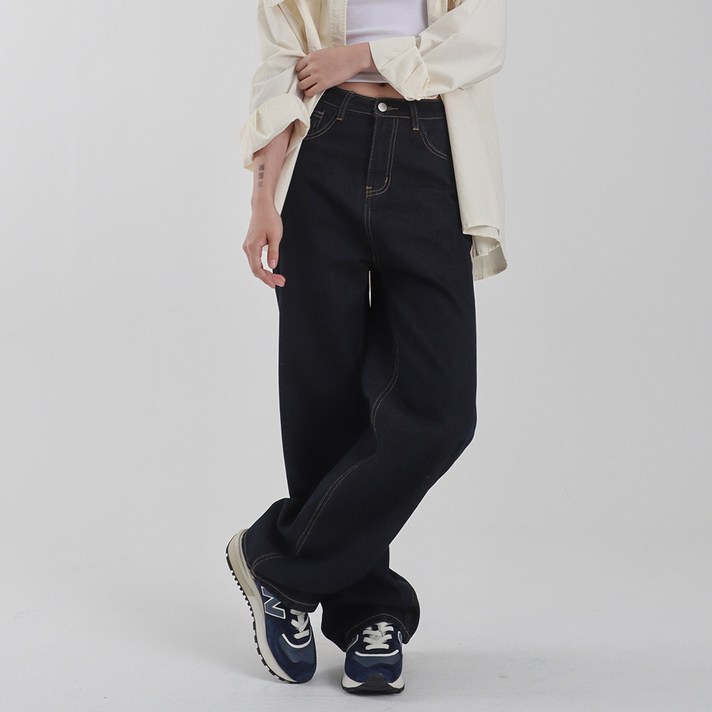 수비진 여성용 롱숏 기장 생지 일자핏 청바지 751