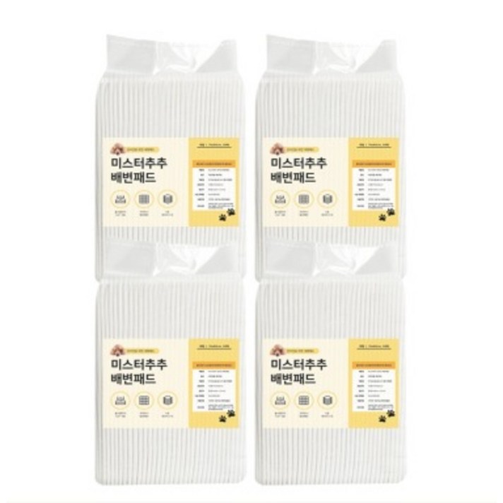 미스터추추 강아지 배변패드 45g, 50개입, 4개