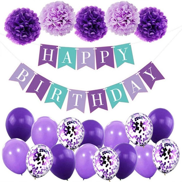 생일파티 가랜드 꽃 볼 혼합풍선 세트 에브리띵스마일 1037, 1세트, 퍼플 생일파티 가랜드 꽃 볼 혼합풍선 세트 에브리띵스마일 1037, 1세트, 퍼플
