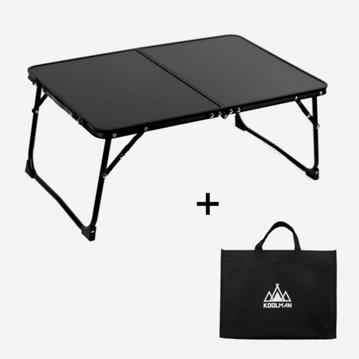 KOOLMAN쿨맨 다용도 캠핑 미니 테이블 ver2, 미니폴딩테이블  올블랙B2  수납가방