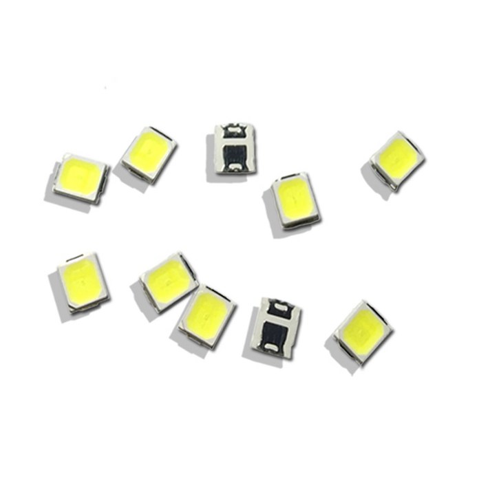 수리용 led칩 라이트비드 100 개몫 LED 램프 구슬 자연 화이트따뜻한 SMD 2835 0.5W 5560LM 슈퍼 발광 다