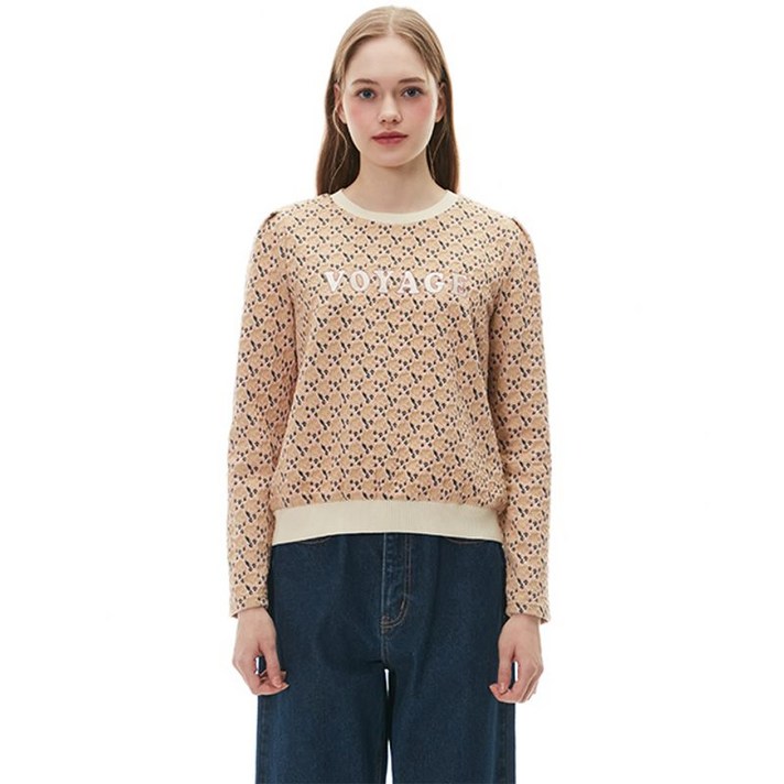 플라스틱아일랜드 레터링포인트 자카드 티셔츠 PQ1CL761