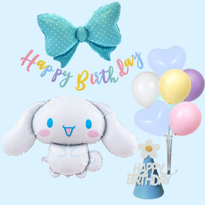 시나모롤 풍선 세트 산리오 생일 파티 용품 이벤트 캐릭터 홈파티 여아 시나모롤 풍선 세트 산리오 생일 파티 용품 이벤트 캐릭터 홈파티 여아
