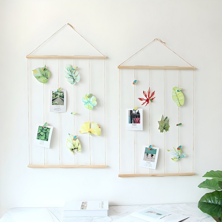 올어바웃하나 우드행거 포토행거 벽 사진걸이 2p