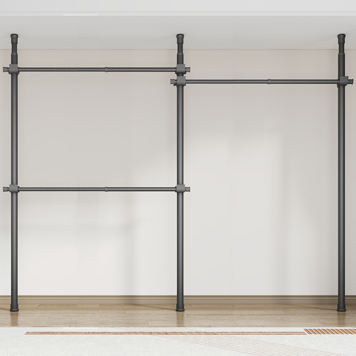 32mm 와이드 기둥식 3단행거 설치형 튼튼한 옷걸이