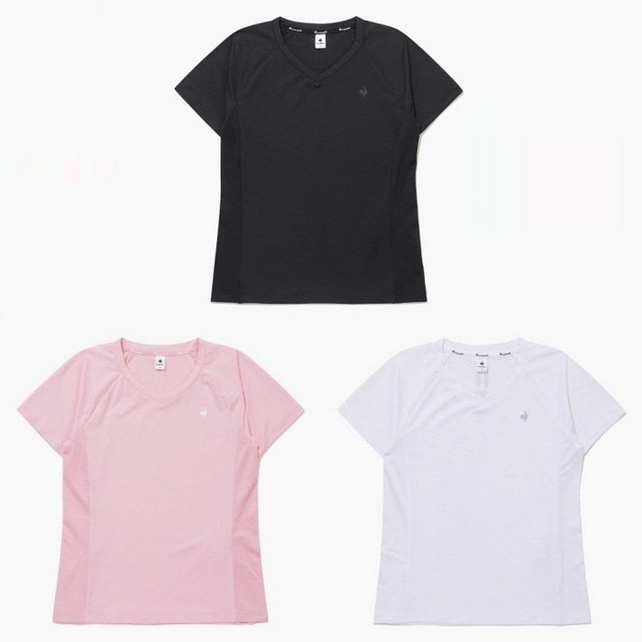 정식매장판 르꼬끄 상의 여성용 우먼스 브이넥 티셔츠 색상 3종 택1