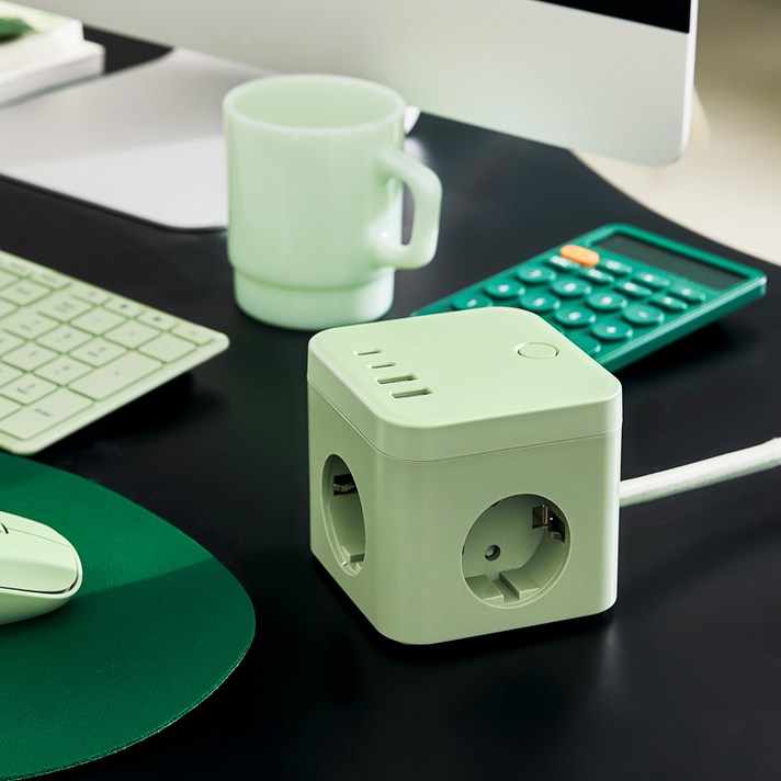 라이프썸 큐브 멀티탭 3구 4포트 USB C타입 1.8m LFSHA53 4종 택1, 1개