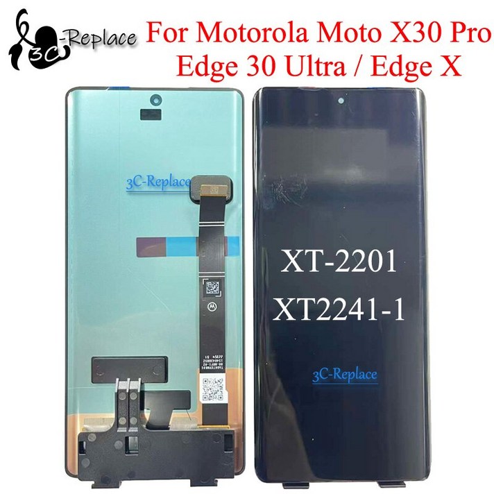 모토로라 모토 X30 프로 엣지 30 X LCD 디스플레이 터치 스크린 디지타이저 어셈블리 교체 용 OLED 블랙 6.7 인치