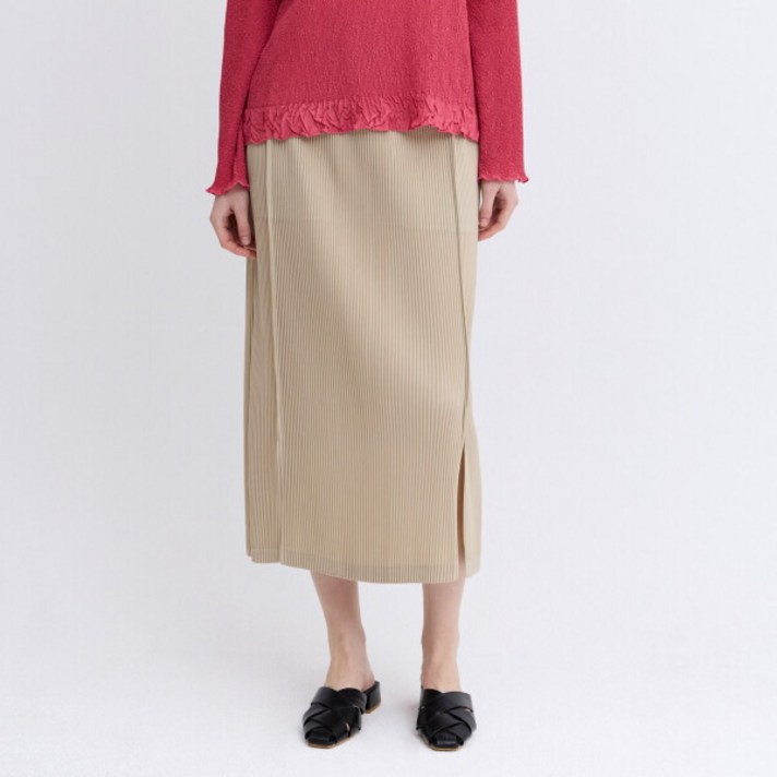 플리츠미 H라인 스트레이트 핀턱 스커트PPSKS126005