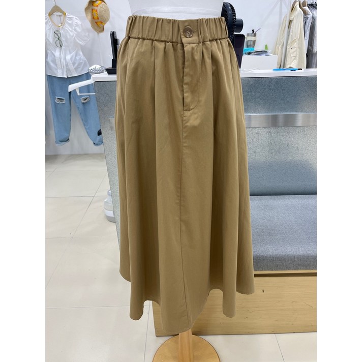 정품매장 플라스틱아일랜드 데일리 캐주얼 스커트 PQ2WS032 면플레어