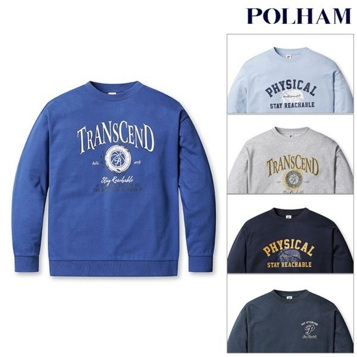 백화점정품 25년SS 폴햄 POLHAM 남성 소프트테리 그래픽 맨투맨 PHF1TR1020
