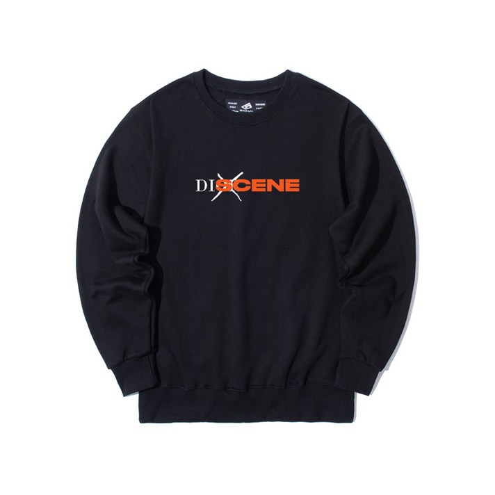 디씬  DIXXSCENE 맨투맨 SBMDC001 레터링 티셔츠