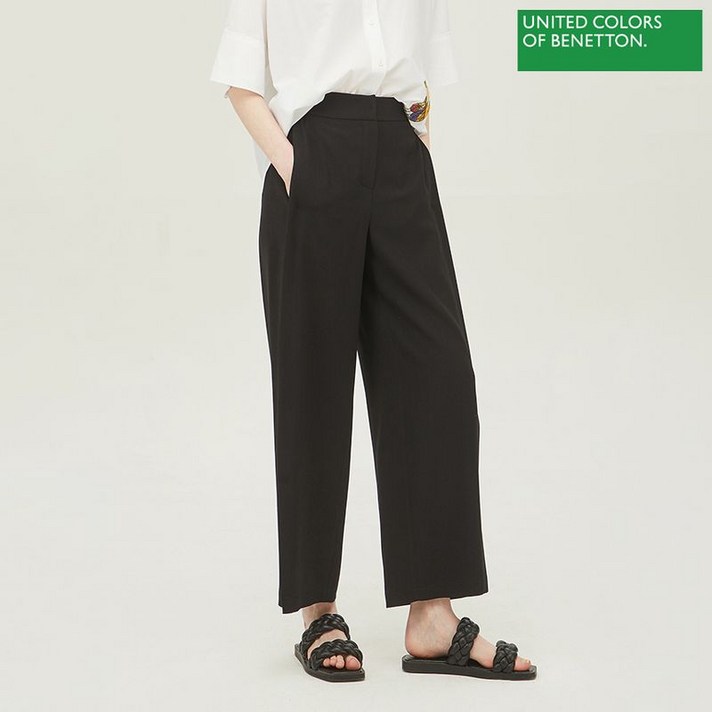 베네통 트임 포인트 팬츠 BAPT64331 BK