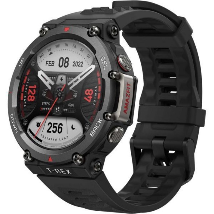 Amazfit TRex 2 Rugged 스마트 워치 47mm 군 인증 듀얼 밴드 GPS 24일 배터리 수명 초저온 작동 AI 피트니스 코치 150 스포츠 모드 Android i