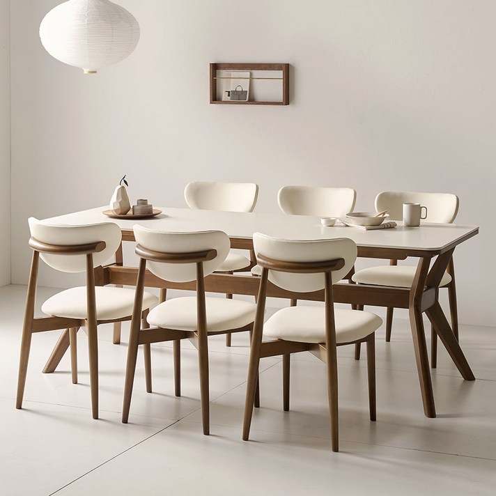 더끌림 모린 2000 포세린 세라믹 6인용 식탁의자6 IKMR2B, 식탁 단일 색상, 일반 의자 6