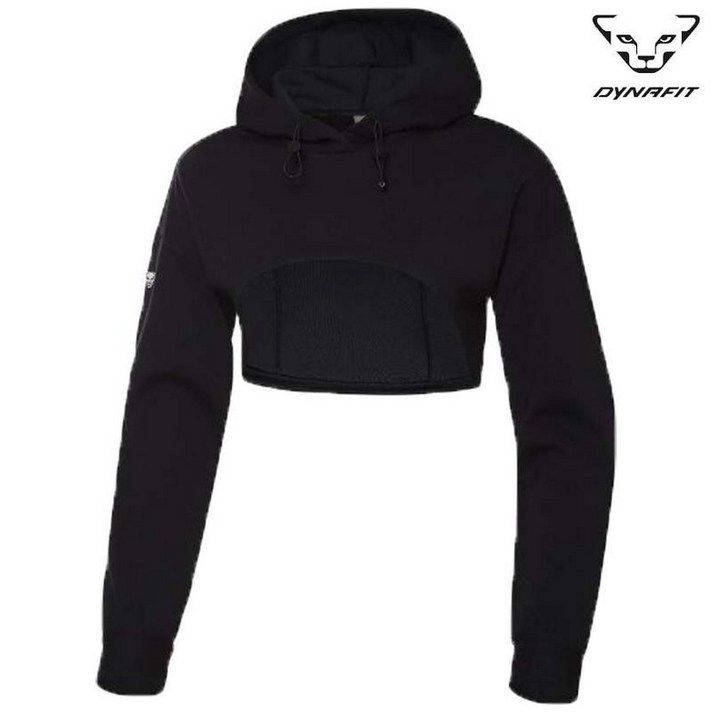 백화점 정품 25FW 다이나핏 여성 스크롤 커버업 크롭 후드 티셔츠 YWU23275Z1