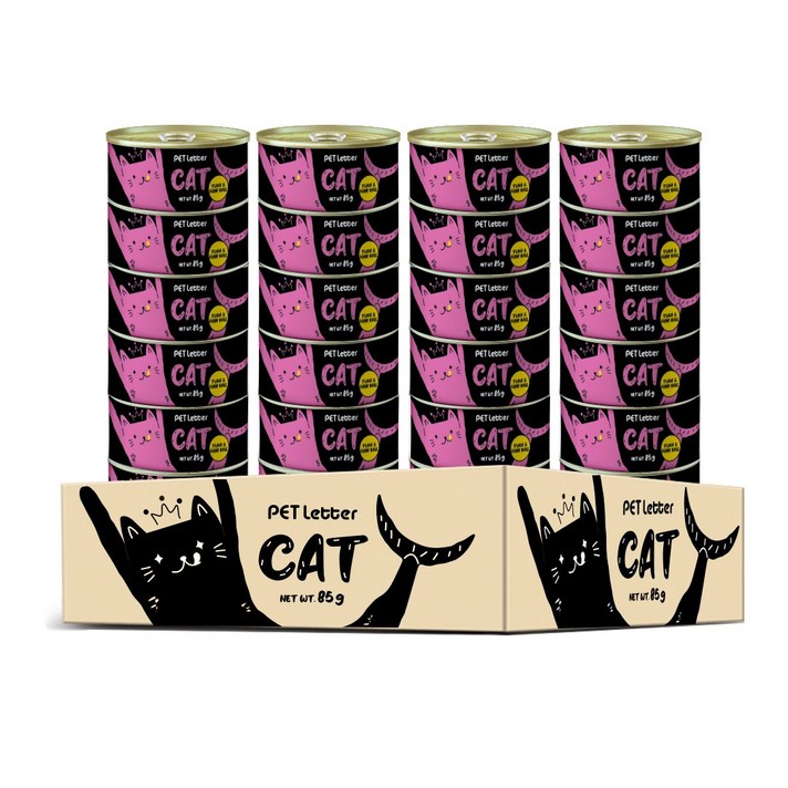 펫레터 참치헤어볼 85g x 24개입 고양이 캔, 단품