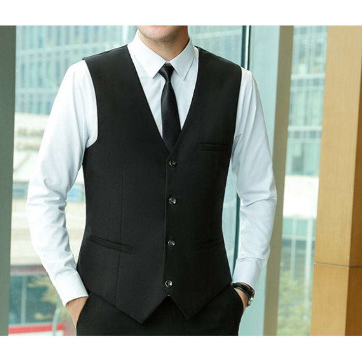 남자 브이넥 양복조끼 베스트